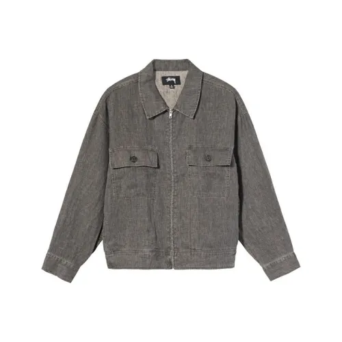 Stussy Серо-коричневая унисекс куртка