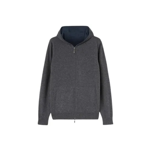 Loro Piana Duo FW24 Кашемировый свитер мужской цвет угольный смешанный