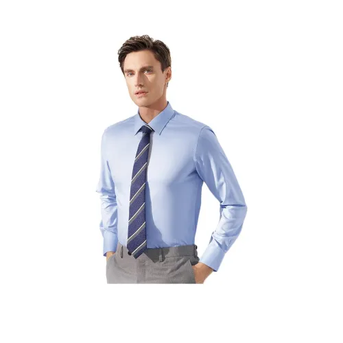 BY CREATIONS Рубашка Мужская Светло-Синяя