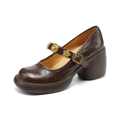 FMM Грубый каблук Высокие каблуки Женские