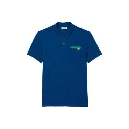 LACOSTE Мужская поло рубашка синего цвета