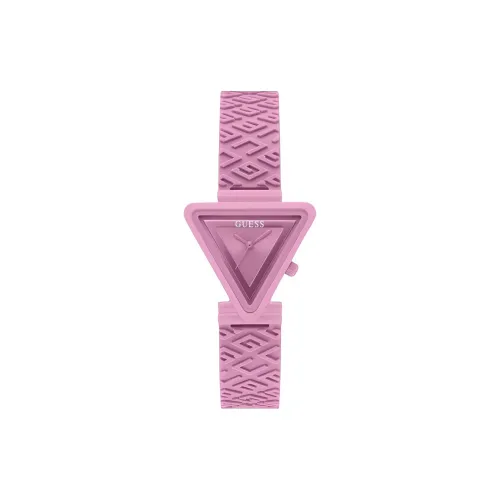 GUESS Наручные часы Кварцевый механизм Силиконовый ремешок 30,87MM Розовый циферблат Женские часы