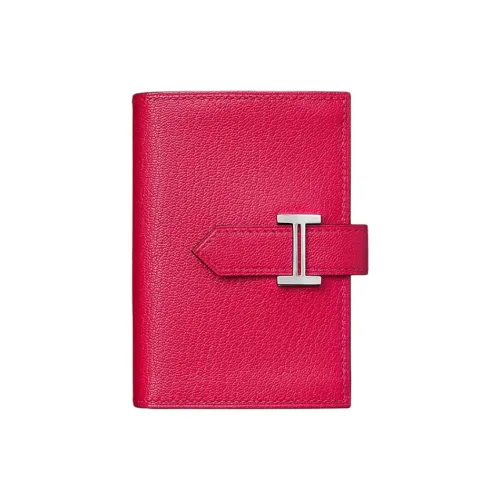 HERMES Bearn Chamkila шевро Кошелек Мини Женские I6 Розовый Extreme Розовый