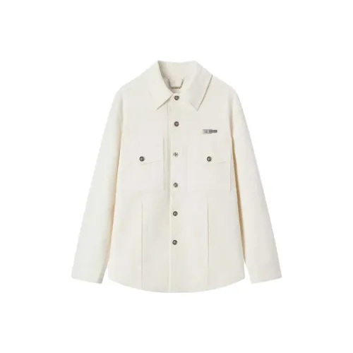 JOHN RICHMOND FW24 Рубашка Мужская Натуральный Белый