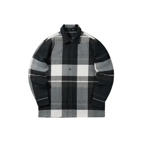 HLA Roughened Check Термическая Повседневная Длинная Рубашка с Длинными Рукавами Мужская