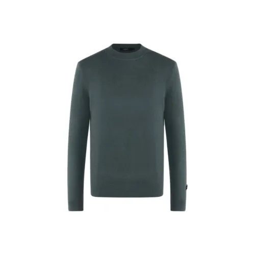 SATCHI Кашемир Свитер Мужской Серый Зеленый