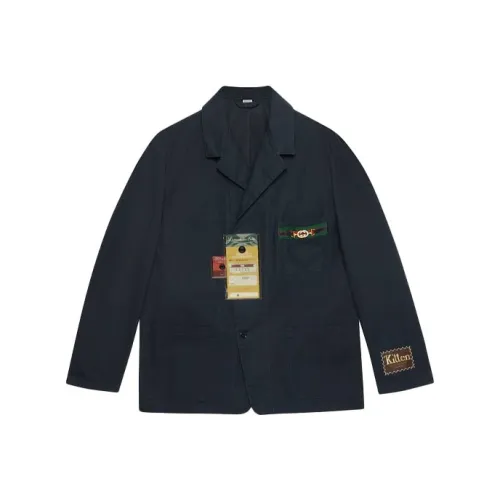 GUCCI Темно-синие мужские куртки