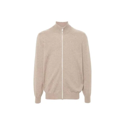 BRUNELLO CUCINELLI SS24 Кашемир Свитер Мужской Светлый Бежевый