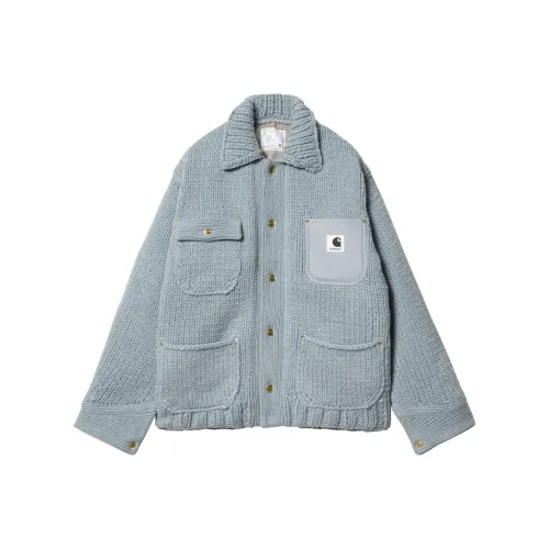 sacai X Carhartt WIP FW23 Co Branded SERIES Небесно-голубой Унисекс Трикотаж