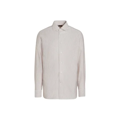 Ermenegildo Zegna Белый Фиолетовый Мужские Рубашки