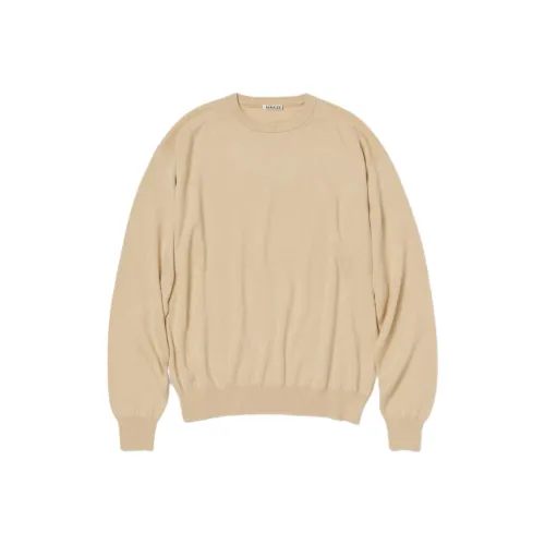 Auralee Кашемир Свитер Мужской Светлый Бежевый