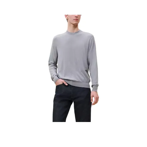 HERMES Серые Мужские Свитера