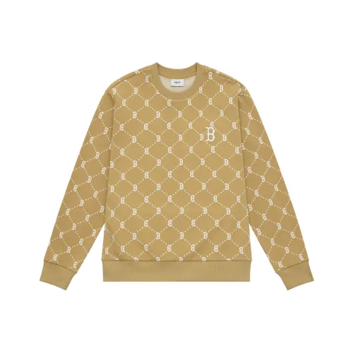 MLB MONOGRAM Коллекция Basic Boston Red Sox 24FW Круглый вырез Свитшот Унисекс CAMEL