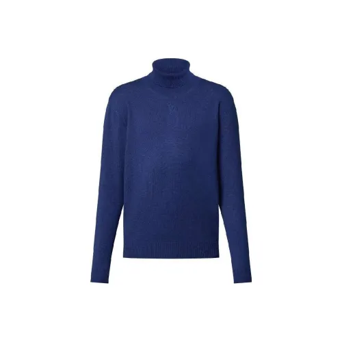 LOUIS VUITTON FW24 Кашемировый свитер мужской синий