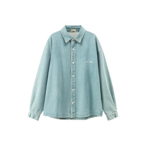 NO ONE ELSE Рубашка Унисекс Light Джинсовый Синий