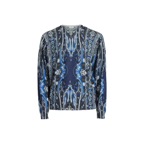 ETRO Синий Мужской Трикотаж