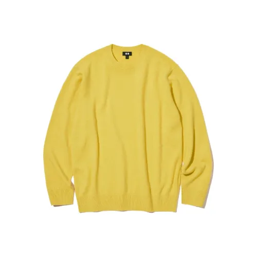 UNIQLO Лимонно-желтый Мужской кашемировый свитер