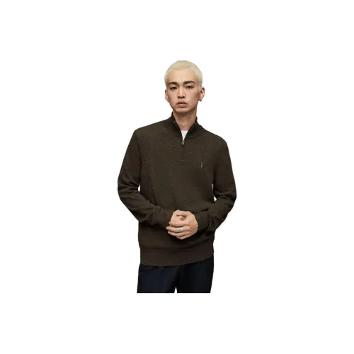 ALLSAINTS Зеленый Грязный Серый Мужские Свитера