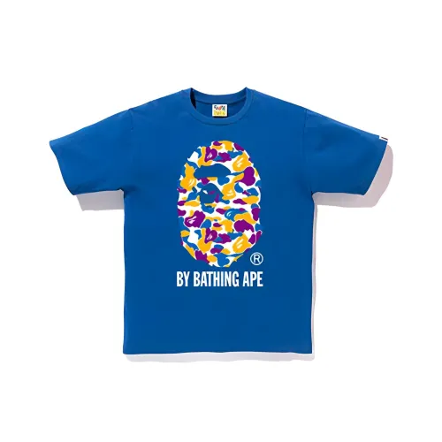 A BATHING APE Голова Series T Рубашка Мужская Синяя