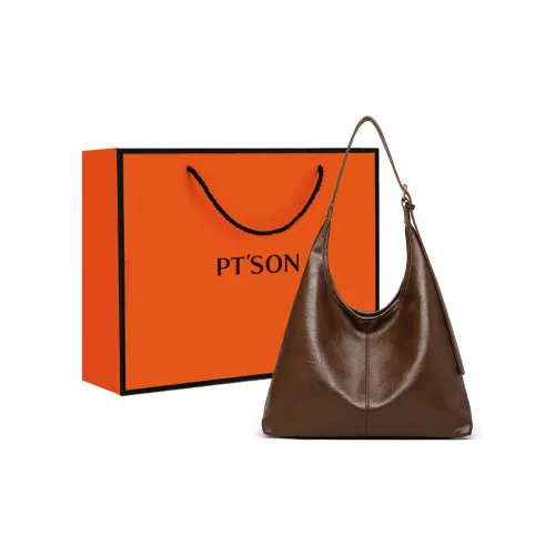 PT'SON Синтетическая кожа Подмышечная сумка через плечо сумка на плечо обычная женская кофейного цвета
