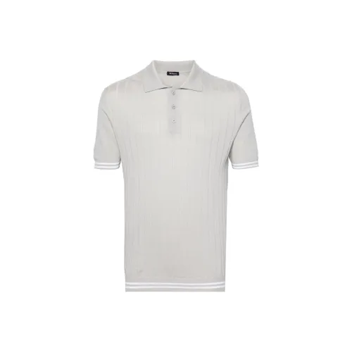 KITON Поло Мужское Светло-Серое