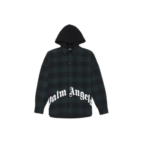 PALM ANGELS Темно-зеленые мужские куртки