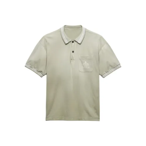 PRADA FW24 Поло Мужское Agave Зеленый