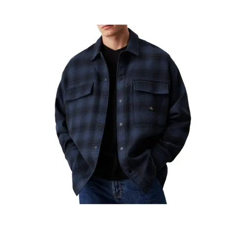 CALVIN KLEIN Рубашка Европейская версия Мужская Черная