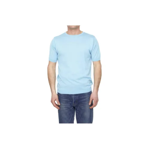 JOHN SMEDLEY Men's Blue Sweaters JOHN SMEDLEY Мужские Синие Свитера