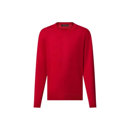 LOUIS VUITTON Кашемировый свитер унисекс красный