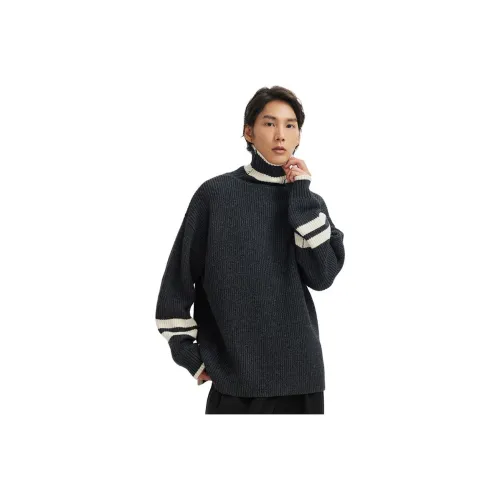 J.D.V Темно-серый Мужские Свитера