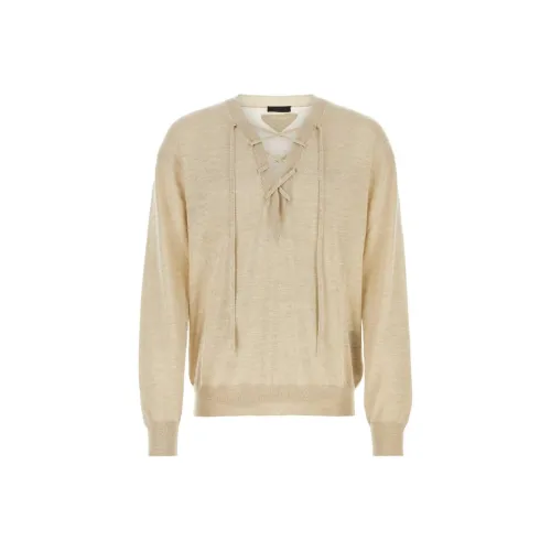 PRADA Бежевый Мужской Трикотаж