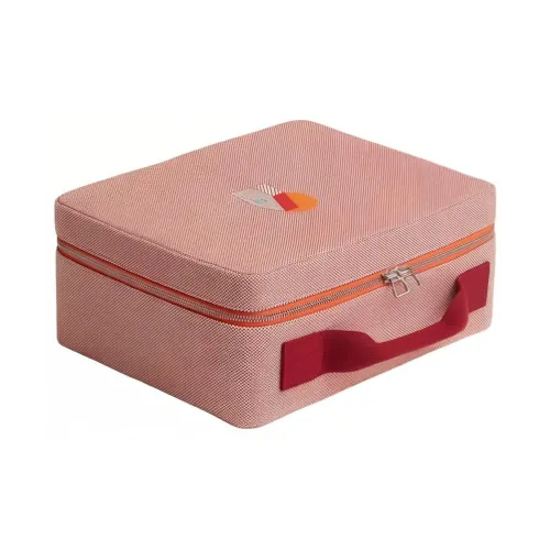 HERMES Canvas Bag Portable Storage Bag Women's Orange Red