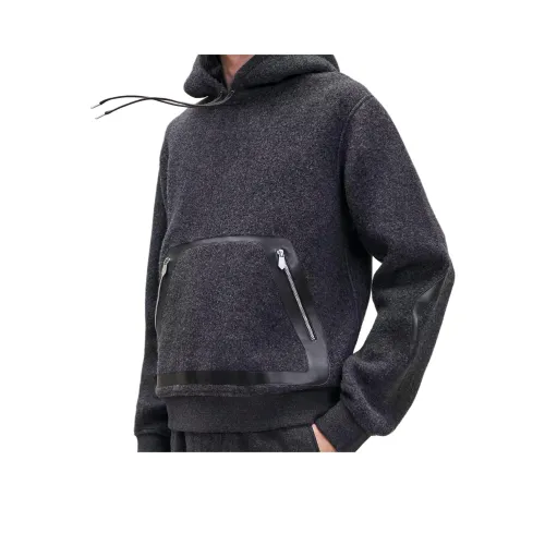 HERMES FW24 Толстовка Мужской Темно-Серый