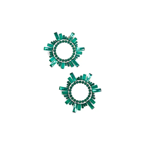 AMINA MUADDI Стекло Brass Earrings Женские Зеленый