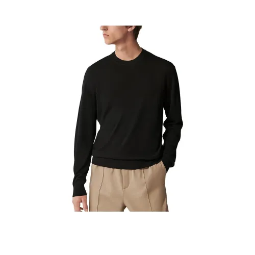 HERMES Мужские черные свитеры