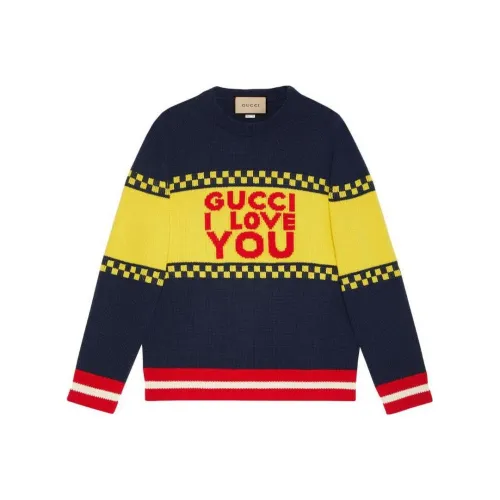 GUCCI Морской синий Мужские свитеры