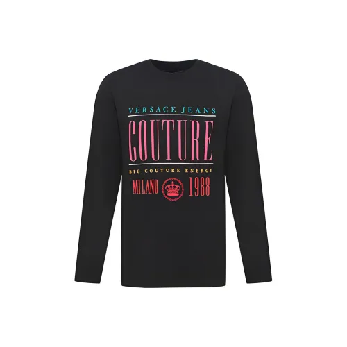 VERSACE JEANS COUTURE Мужские черные футболки