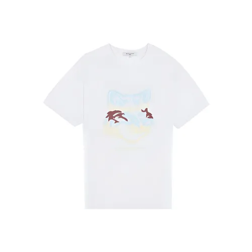 Maison Kitsune Белая Мужская T-Рубашка