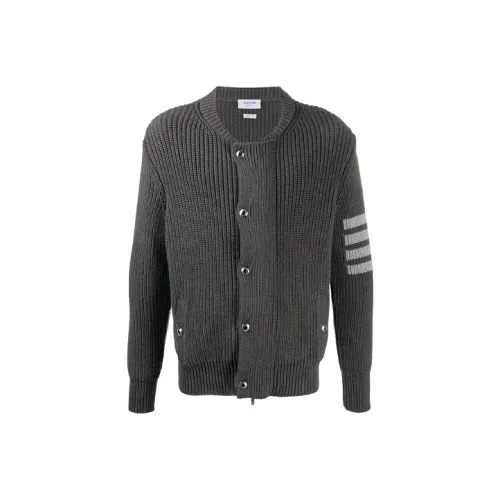 THOM BROWNE Мужские куртки среднего серого цвета