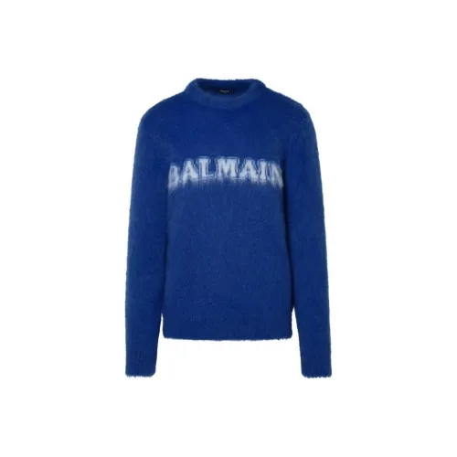 BALMAIN Мужские Синие Свитера