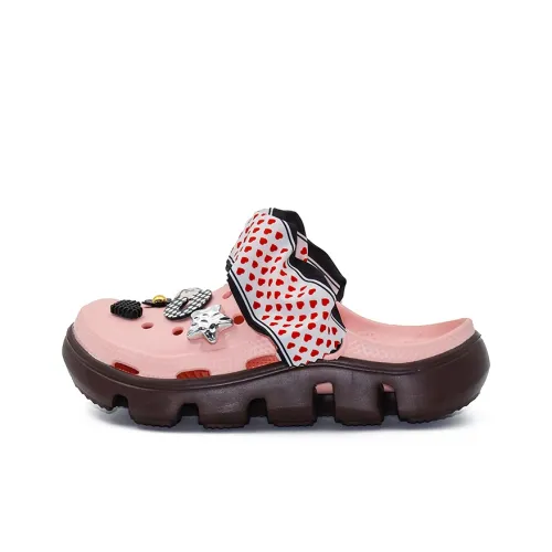 OUBT Red Heart Гороховый узор Кружевная ткань Starlight Sabo Женские Розовый