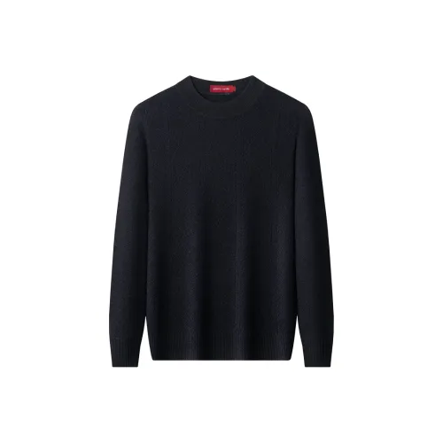 PIERRE CARDIN Свитер Мужской Черный с Фиолетовым Цветочным