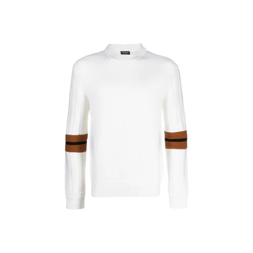 Ermenegildo Zegna Белые Мужские Свитера