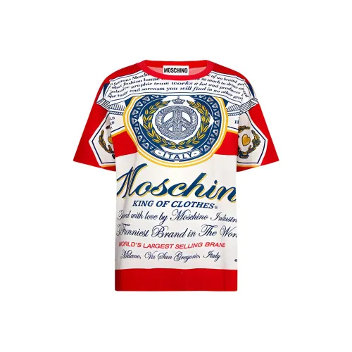 MOSCHINO Красная Унисекс Футболка