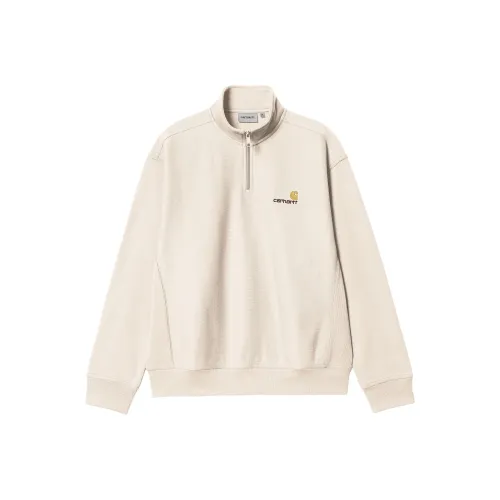 Carhartt WIP American Script FW24 Полузастежка Толстовка Унисекс Moonlight White