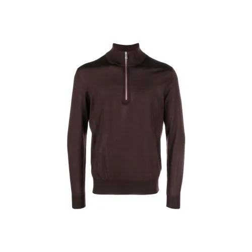 Ermenegildo Zegna Шоколад Мужские Свитера