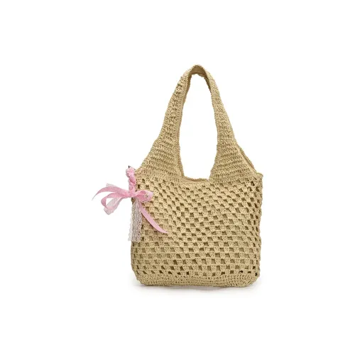 Single Warehouse Плетеная сумка через плечо Стандартная Женская Экрю Хаки