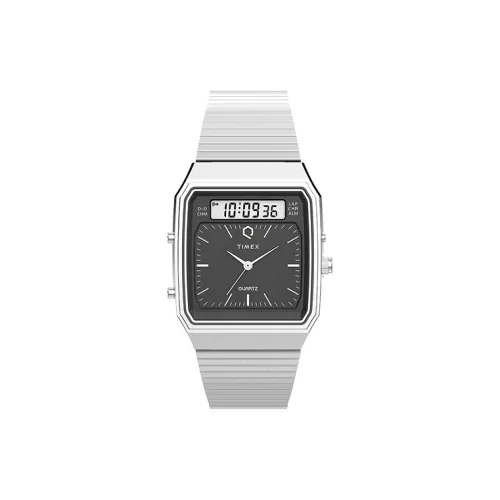 TIMEX Q Series Мужские часы Кварцевый механизм Черный циферблат