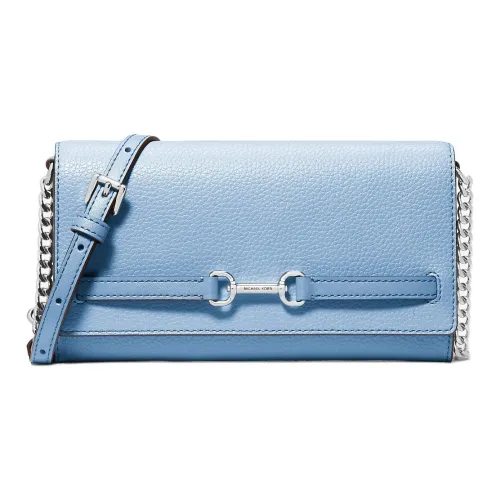 MICHAEL KORS Сумка через плечо из натуральной кожи большая женская небесно-голубая